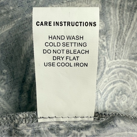 600 WEST Paisley Cotton Button Up M - Picture 7 of 9